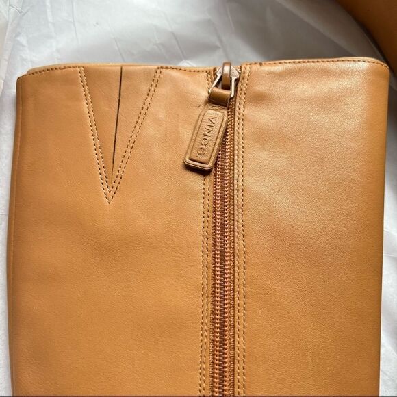 NWT Vince Kendra Knee High Lambskin Leather Heeled Boots in Tan 5.5 - Picture 7 of 9